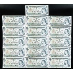 Bank of Canada 1973 1.00 Choice UNC - 16 In Sequence