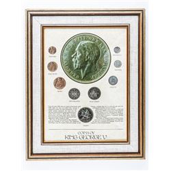 Coins of King George V Collector Frame 11x14