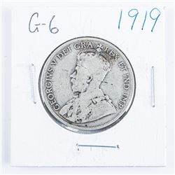 1919 CANADA Silver 50 cents