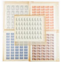 Group of (8) Original Uncut Sheets Canada Stamps