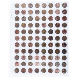 Group of (88) USA and Canada One Cent Coins, Canada, Ceased Production 2012