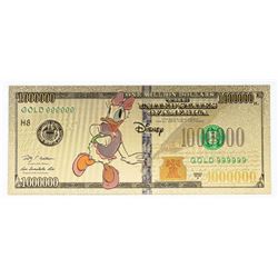 Disney 24kt Gold Leaf Novelty Note, Million Dollar