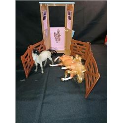 Tanya Tucker Barbie Stable with 2 horses