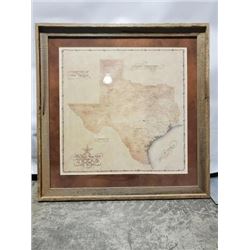 Tanya Tucker Framed Texas Map