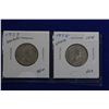 Image 1 : Cda Twenty-five Cent Coins (2) - 1957, VG+ and 1958, VG8