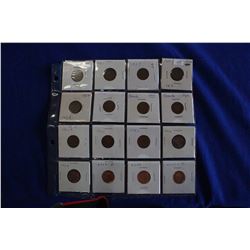 Canada One Cent Coins (16) - 1920, '21, '27, '29, '32, '32, ' 33, '40, '47, '51, '53, '76, '82, 2003