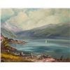 Image 3 : Continental Oil on Canvas Cottage Lake Scene