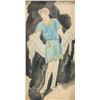 Image 1 : Achille Funi Italian Modernist Watercolor on Paper