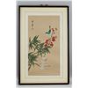 Image 2 : Chinese Watercolor Flower & Birds Signed Inscribed