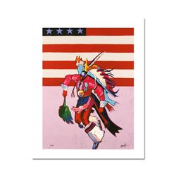 "Fancy Dancer with Flag" is a Limited Edition Giclee on Canvas by John Nieto, Nu