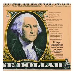 Steve Kaufman (1960-2010), "George Washington" Limited Edition Hand Pulled Silks