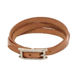 Hermes Natural Vachetta Leather Hapi 3 Multi Tour Bracelet