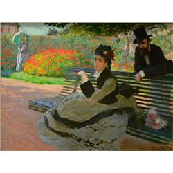 Claude Monet - Camille Monet on a Garden Bench