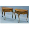 Image 1 : Pair of Small Walnutl Demi-Lune Side Tables #1281435