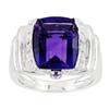 Image 1 : Hugh Amethyst White Gold & Diamond Ring #1281569