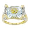 Image 1 : 6.50ct Aquarmarine & Diamond Ring #1281570