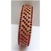 Image 1 : Celluloid Vintage Bangle with Red Rhinestones #1281786