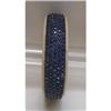 Image 1 : Celluloid Wide Bangle with Dark Blue #1281819