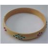 Image 1 : Celluloid Vintage Bangle with rhinestones #1281830