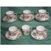 Image 1 : 19th century Hand-painted Dresden 6 cups &  5 #1282158
