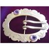 Image 1 : VICTORIAN SASH BROOCH PURPLE GLASS STONES #1282302