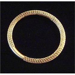 18K Gold Mesh Bangle Bracelet #1282318