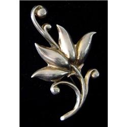 Mexican Silver Flower Pin #1282326