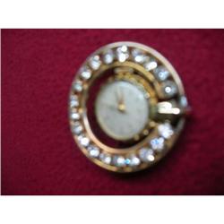  GOLD DIAMOND  7 JEWELS ORIS WATCH BROOCH/PIN #1282350