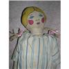 Image 1 : Cloth doll with material for hair and painted #1300719