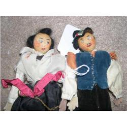 Yugoslavian Pair Cloth doll -old #1300723