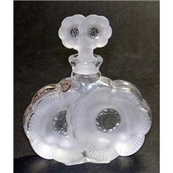 Satin & Clear Crystal Dbl Flower Perfume Bottle#1300785