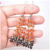 Image 1 : STERLING SILVER RARE CARNELIAN GARNET Earrings #1301138