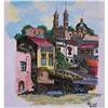 Image 1 : ORIG OIL PAINTING VILLAGE SCENE IN S. AMERICA #1301179