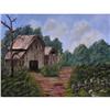 Image 1 : ORIG OIL PAINTING COUNTRY HOUSE AMONG TREES #1301182