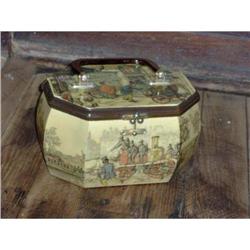 1950s Vintage Wooden Octagonal Story Purse #1301206