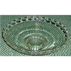 Depression Glass Woven Edge Crystal Console #1301207