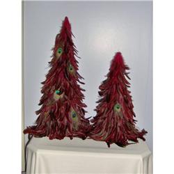 Large and Small Handmade Red and Peacock #1301216