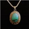 Image 1 : Etruscan Revival 18K Malachite Locket #1316265