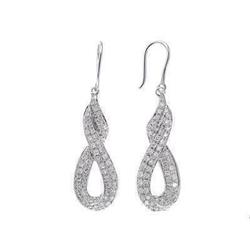 14kt White Gold Diamond Dangle Earrings #1316348