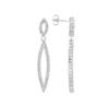 Image 1 : White Gold Diamond Dangle Earrings #1316353