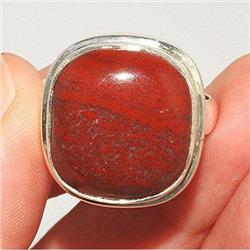 STERLING SILVER Estate RED JASPER Ring Sz 9.5 #1316501