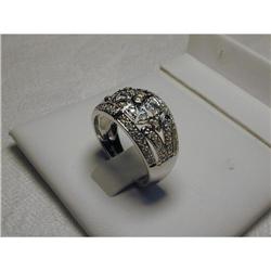 Estate 14K WG Gold .50 CT Diamond Filigree Band#1316783