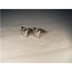 Estate 14K WG Diamond Square Mens Cufflinks #1316920