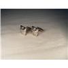 Image 1 : Estate 14K WG Diamond Square Mens Cufflinks #1316920