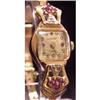 Image 1 : Estate Rose Gold Lucerne Ruby Diamond Wrist #1317082