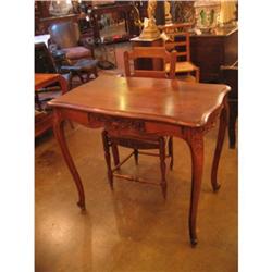 French Louis XV Walnut Table #1337492