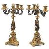 Image 1 : A PAIR OF GILT AND STAINED NEO ROCOCO BRONZE #1337728