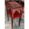 Image 1 : 19th c CHINESE 2-TIER TABLE ROSEWOOD & MARBLE #1337844