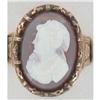 Image 1 : Antique c.1900 Cameo Ring Rose Gold #1337863
