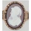 Image 1 : Antique c.1900 Cameo Ring Rose Gold #1337863